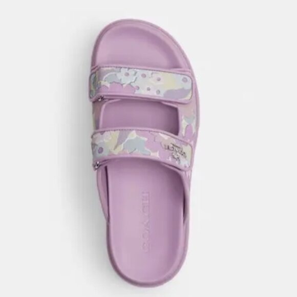 Coach Shoes - Coach Two Band Sport Slide With Floral Print - EUC